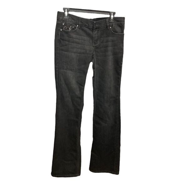 WHITE HOUSE BLACK MARKET,NOIR,Women’s Jeans, Black, Size 6R, Inseam 32” Boot Leg - Picture 1 of 12